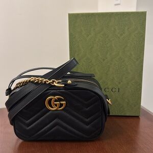 Gucci Black Crossbody (mini) Bag with Gold Accents